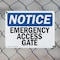 Signmission Emergency Access Gate OSHA Notice Sign, Plastic, 10in W x 7in L, 2PK OS-2PACK-NS-P-710-L-11744 - alternate 3